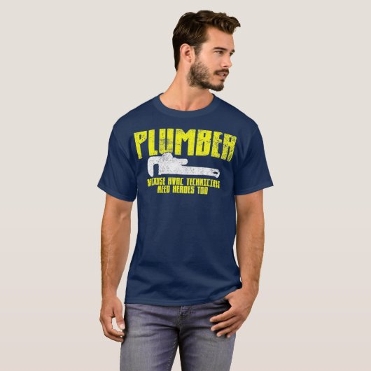 Plumber Plumbing  T-shirt (Voorkant volledig)