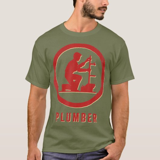  Plumber Retro T-shirt (Voorkant)