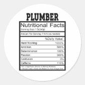 Plumber Ronde Sticker (Voorkant)