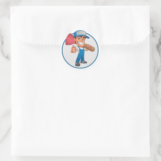 Plumber Ronde Sticker (Tas)