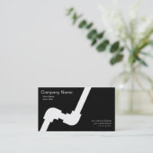 Plumber Simple Business-kaart zwart Visitekaartje (Staand voorkant)