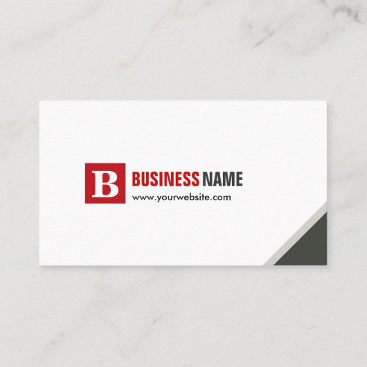 Plumber - Simple Chic Red Visitekaartje (Achterkant)