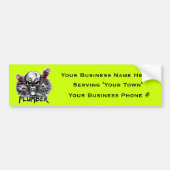 Plumber Skull: De Plumber Bumpersticker (Voorkant)