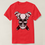 Plumber Skull en cross-pipe-draden T-shirt (Design voorkant)