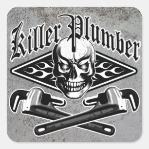 Plumber Skull: Killer Plumber 3.1 Vierkante Sticker