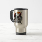 Plumber Skull Travel Mug: "The Plumber" Reisbeker (Voorkant links)