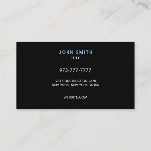 Plumber Slogans Visitekaartjes (Achterkant)