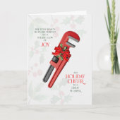 Plumber Steady Flow of Joy and Seasonal Cheer Feestdagen Kaart (Voorkant)