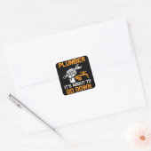 Plumber T-shirt Vierkante Sticker (Envelop)