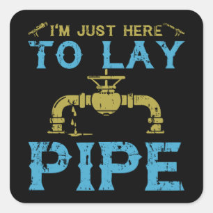 Plumber T-shirt Vierkante Sticker
