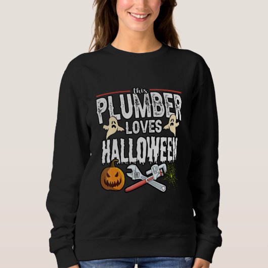 Plumber verliest Halloween Costume Pipe Wrenches 1 Trui (Voorkant)