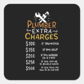 Plumber Vierkante Sticker (Voorkant)