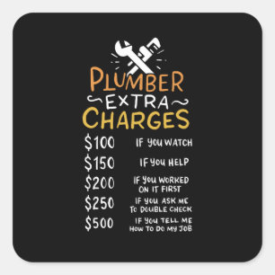 Plumber Vierkante Sticker