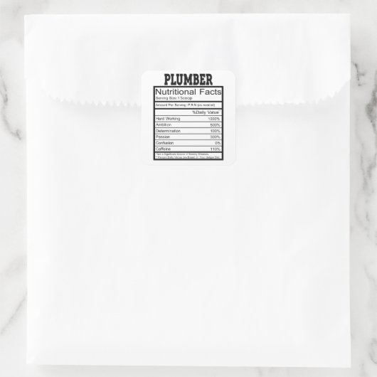 Plumber Vierkante Sticker (Tas)