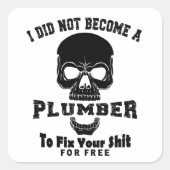 Plumber Vierkante Sticker (Voorkant)