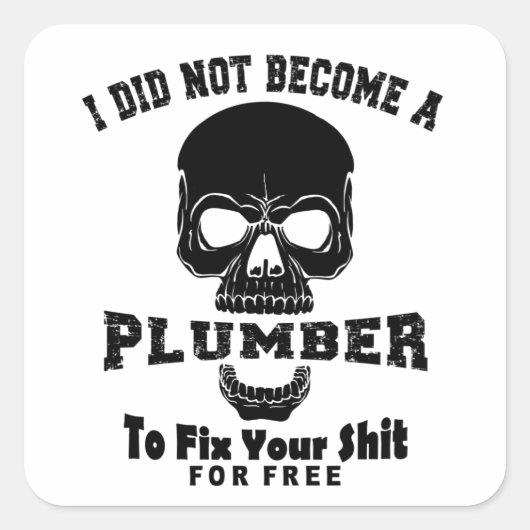Plumber Vierkante Sticker (Voorkant)