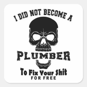 Plumber Vierkante Sticker