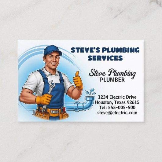 Plumber  visitekaartje (Voorkant)