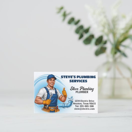Plumber  visitekaartje (Staand voorkant)