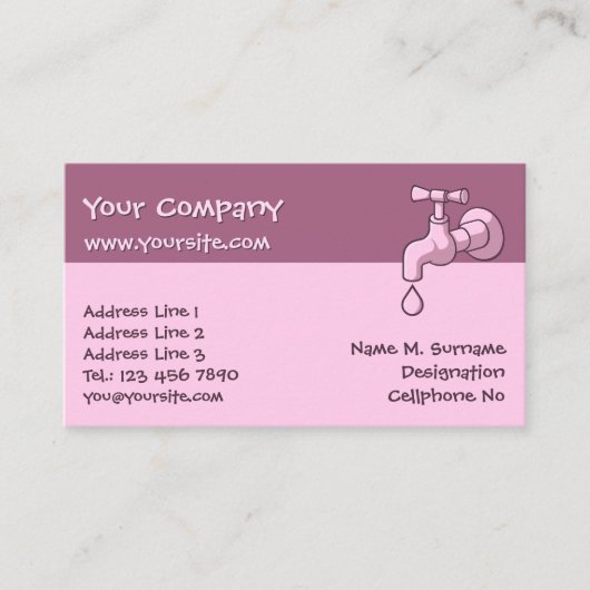 Plumber Visitekaartje (Voorkant)