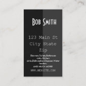 Plumber Visitekaartje (Achterkant)