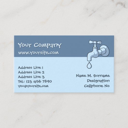 Plumber Visitekaartje (Voorkant)