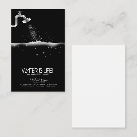 Plumber Visitekaartje (Voorkant / Achterkant)