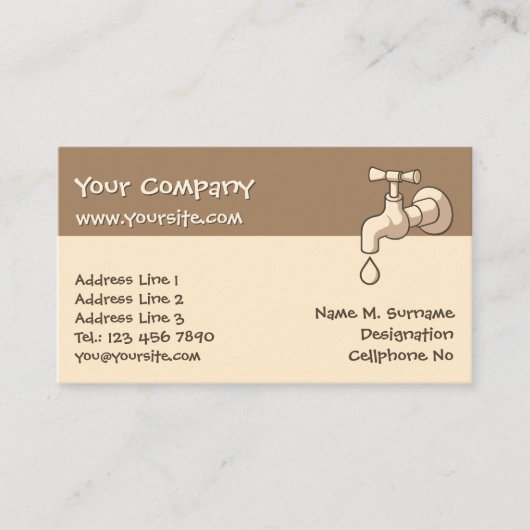 Plumber Visitekaartje (Voorkant)