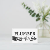 Plumber-Visitekaartjes - Koel-Vintage Visitekaartje (Staand voorkant)