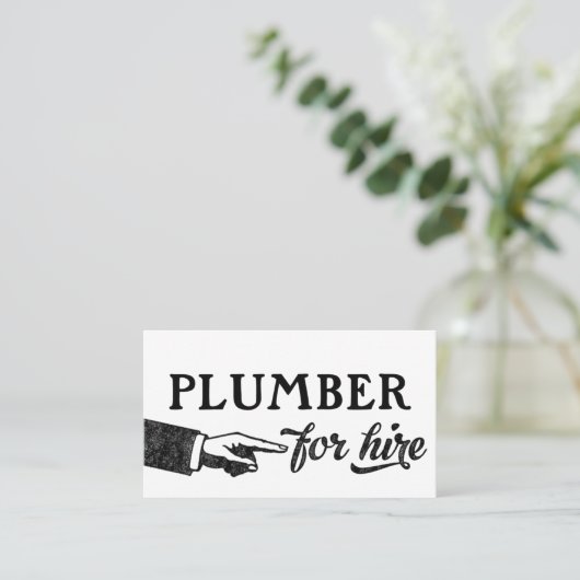 Plumber-Visitekaartjes - Koel-Vintage Visitekaartje (Staand voorkant)