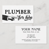 Plumber-Visitekaartjes - Koel-Vintage Visitekaartje (Voorkant / Achterkant)