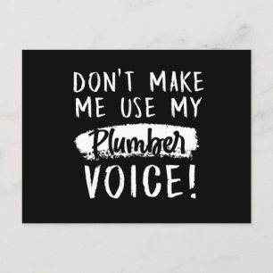 Plumber Voice Plumbing Job Craft Professation Gift Briefkaart