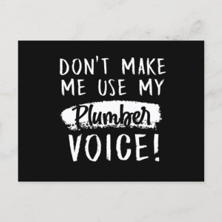 Plumber Voice Plumbing Job Craft Professation Gift Briefkaart