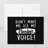 Plumber Voice Plumbing Job Craft Professation Gift Briefkaart (Voorkant / Achterkant)