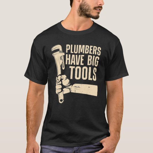 Plumber voor mannen, pijpleidingleiding te t-shirt (Voorkant)