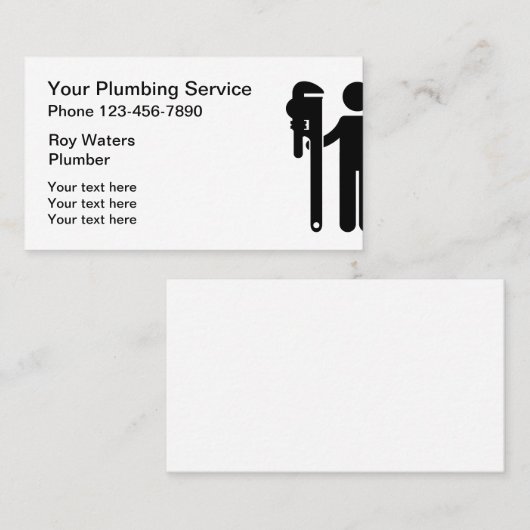 Plumber WFrench Theme Visitekaartje (Voorkant / Achterkant)