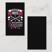 Plumber Wife Vriendin Husband Weddenschap Visitekaartje (Voorkant / Achterkant)
