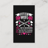 Plumber Wife Vriendin Husband Weddenschap Visitekaartje (Voorkant)