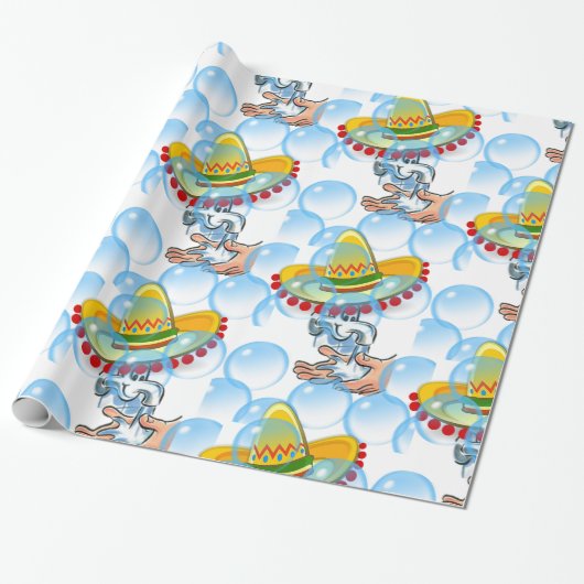 Plumber Wrapping Paper Cadeaupapier (Uitgerold)