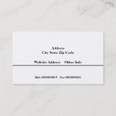 Plumber zwarte witte kraan met oog springende lood visitekaartje (Achterkant)