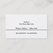 Plumber zwarte witte kraan met oog springende lood visitekaartje (Achterkant)