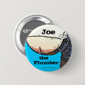 Plumbers Butt... Joe de loodgieter Button (Voorkant /achterkant)