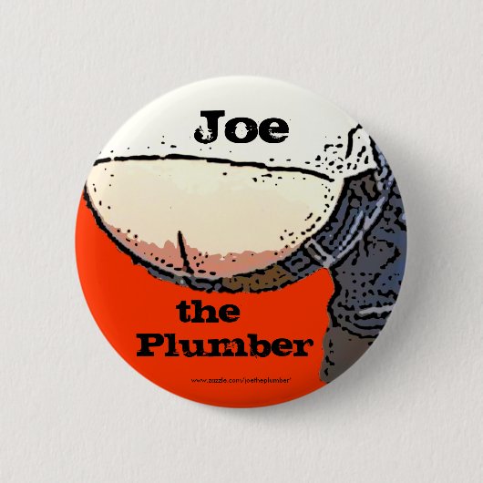 Plumbers Butt... Joe de loodgieter Button (Voorkant)