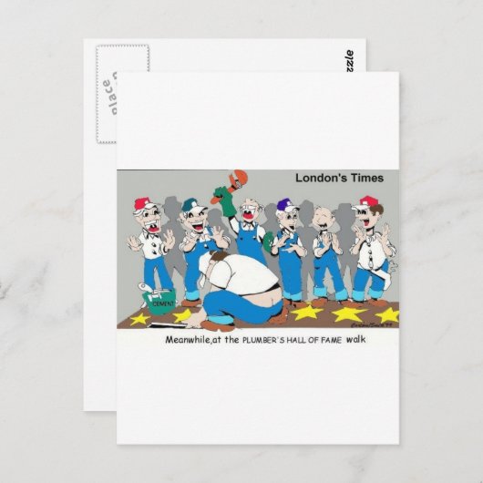 Plumbers Hall of Fame Funny Gifts & Collectibles Briefkaart (Voorkant / Achterkant)