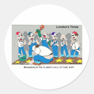 Plumbers Hall of Fame Funny Gifts & Collectibles Ronde Sticker
