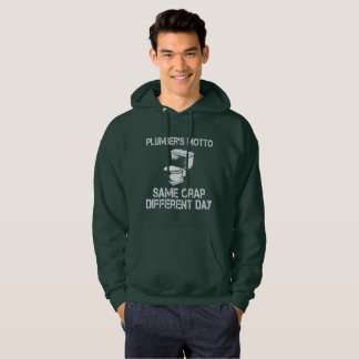 Plumber's motto's dezelfde dag hoodie