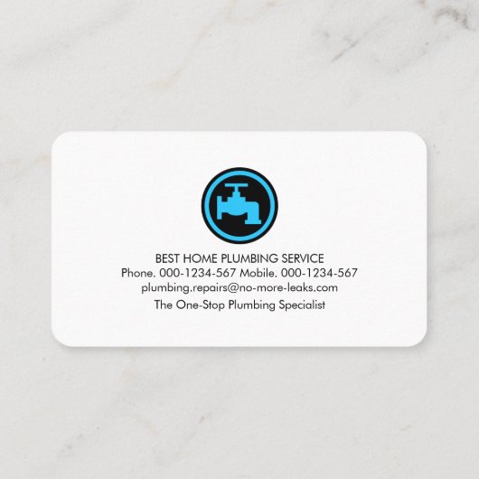Plumbing Building Pipeline Frame Visitekaartje (Achterkant)