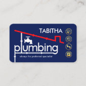 Plumbing Building Water Pipe Frame Visitekaartje (Voorkant)
