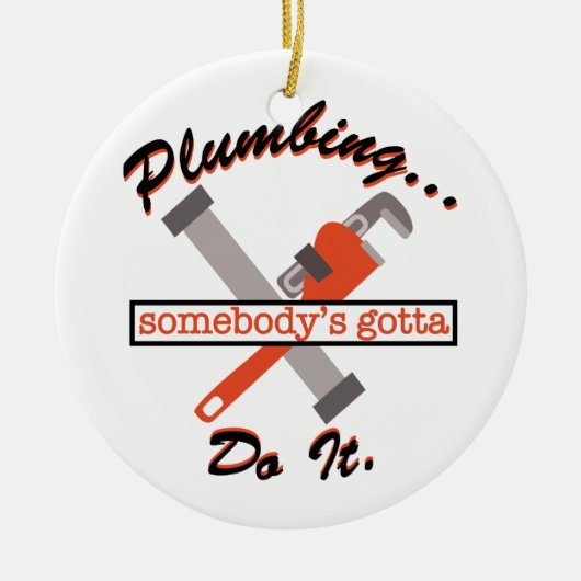 Plumbing Do It Keramisch Ornament (Voorkant)