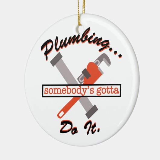 Plumbing Do It Keramisch Ornament (Links)